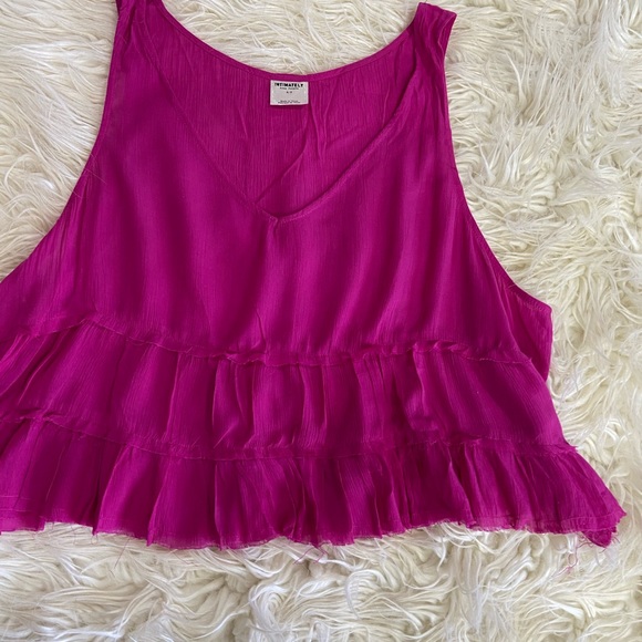 Intimately Free People cropped Fuchsia Top size Small - Picture 4 of 8